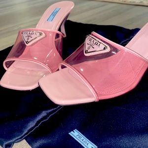 Prada Plexiglas and Patent Leather Heels